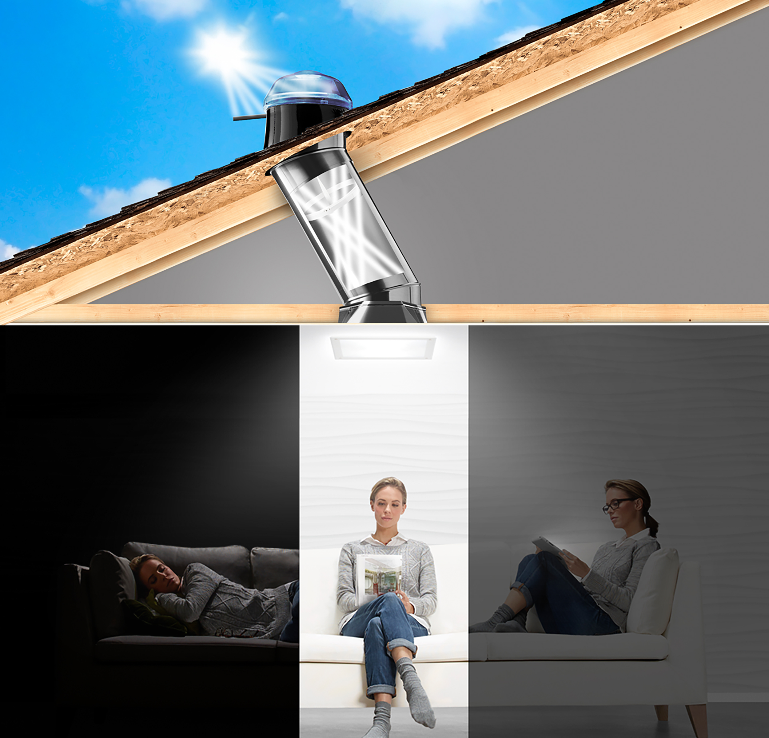 Solatube® Solar-Powered Daylight Dimmer by Solatube International, Inc.  featured on Design Journal., image size:2500x2400